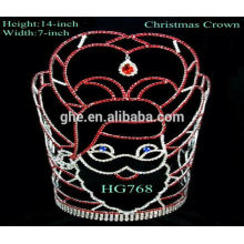 Diadème de saphir en gros design de mariée chandelier à perles blanches couronnes suédoises de couronnes en métal à bas prix